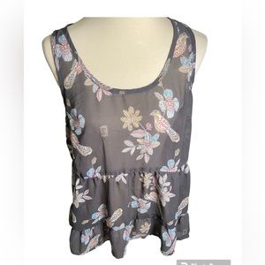 Mossimo Sheer Floral Tank Top
